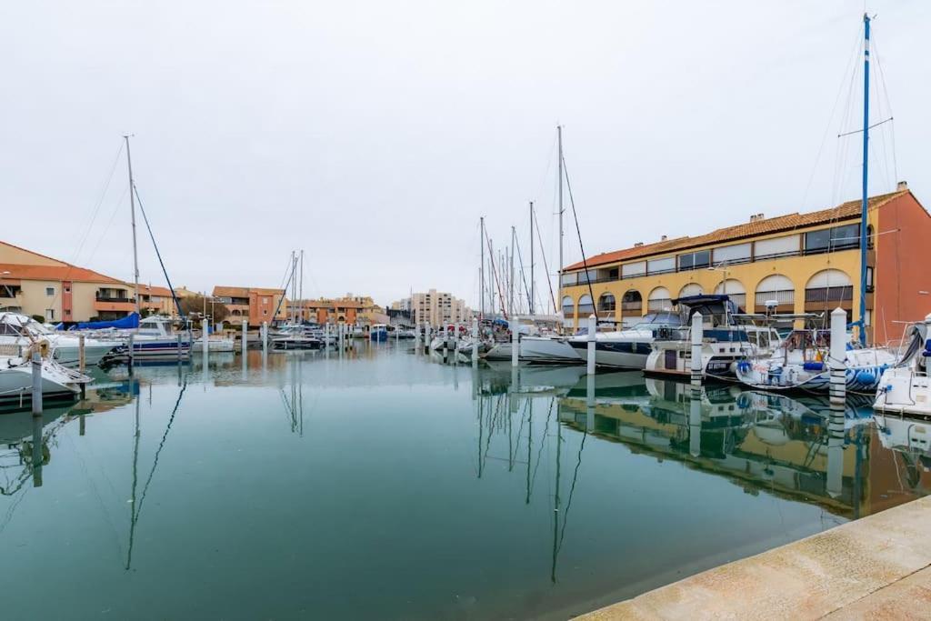 La Perle Du Port * Terrasse * Clim * Mer A 5 Min * Chambre * Carnon-Plage Eksteriør billede
