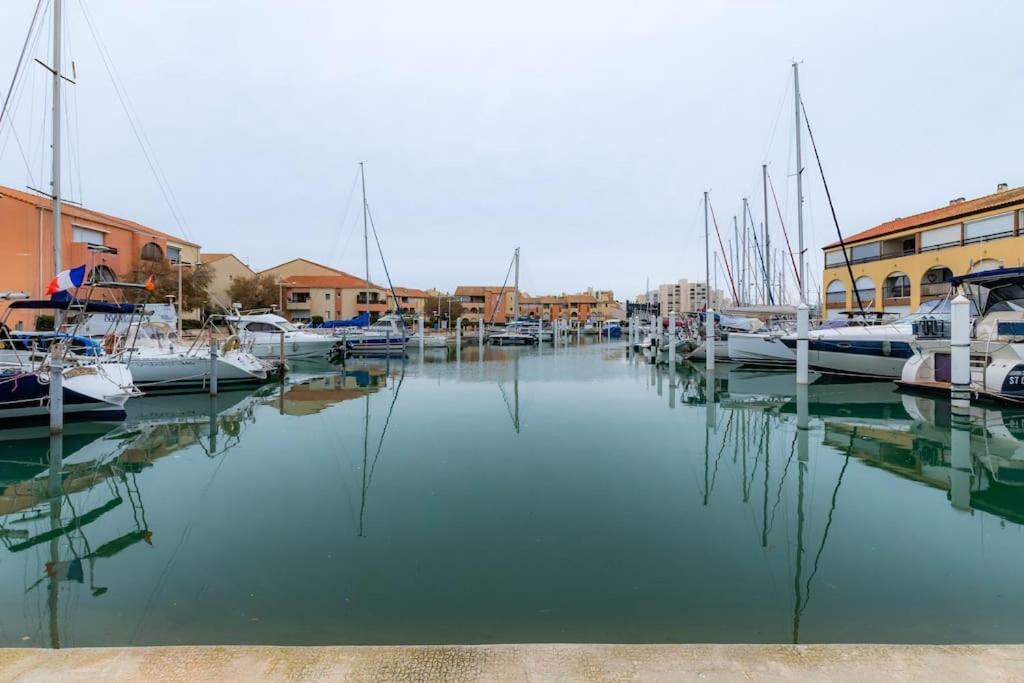 La Perle Du Port * Terrasse * Clim * Mer A 5 Min * Chambre * Carnon-Plage Eksteriør billede
